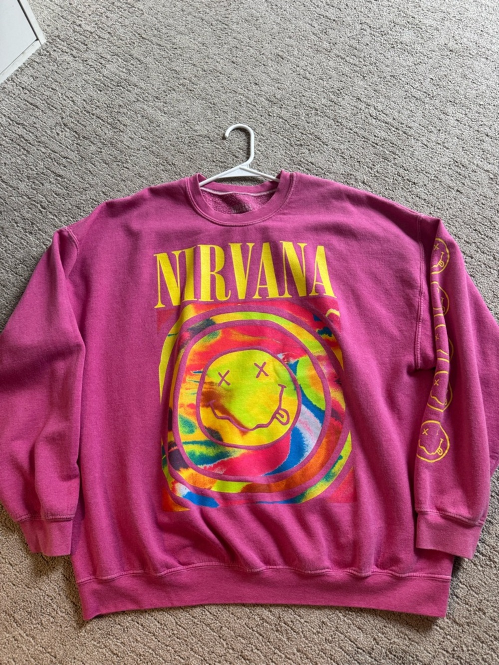 Urban Outfitters pink Nirvana sweatshirt